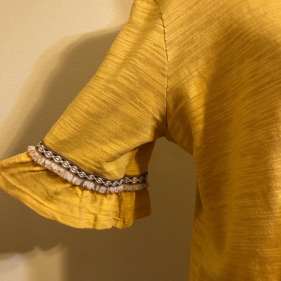 Dept 222 Boho Yellow Tie Bottom Size XL Top - Picture 4 of 11